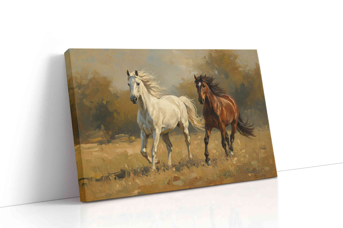 Gallop of Grace and Strength horses canvas print gallery-wrapped landscape canvas studio shot