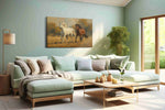 Gallop of Grace and Strength horses canvas print, hanging on wall