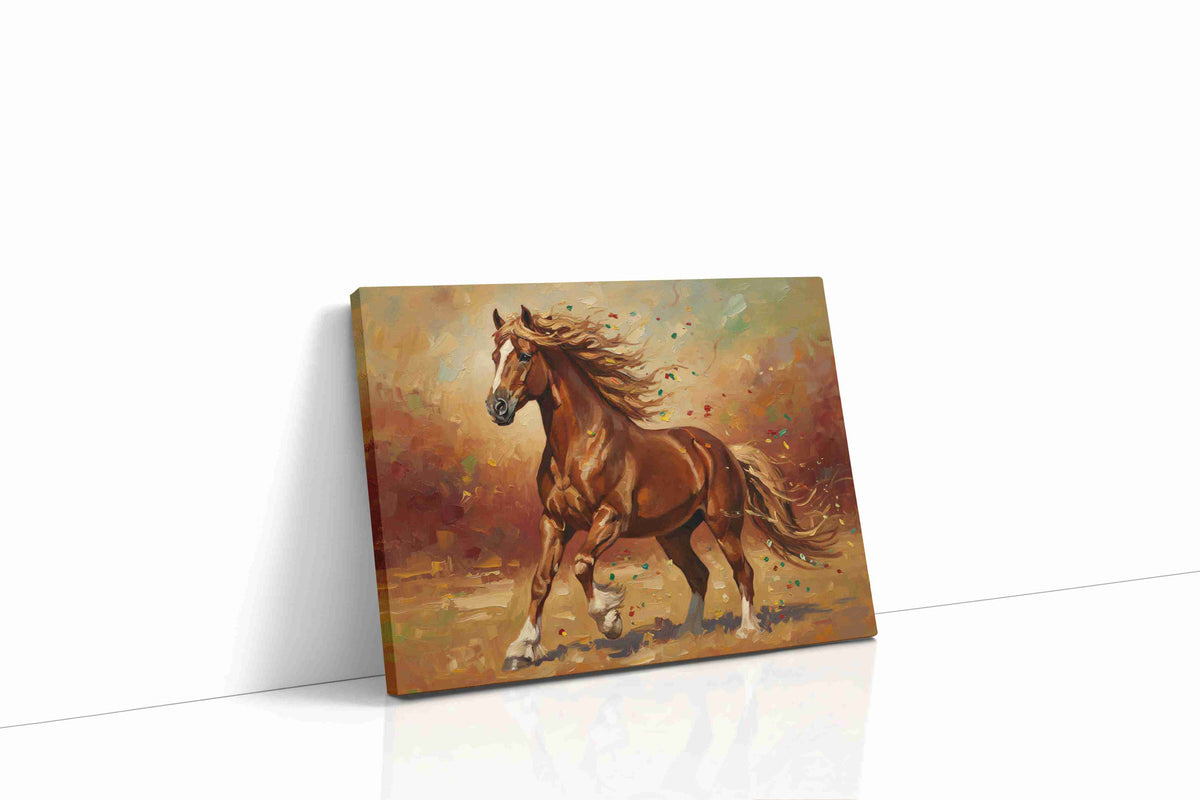 Gallop of the Autumn Breeze horses canvas print gallery-wrapped landscape canvas studio shot