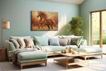Gallop of the Autumn Breeze – horses canvas wall art, gallery-wrapped, ready to hang