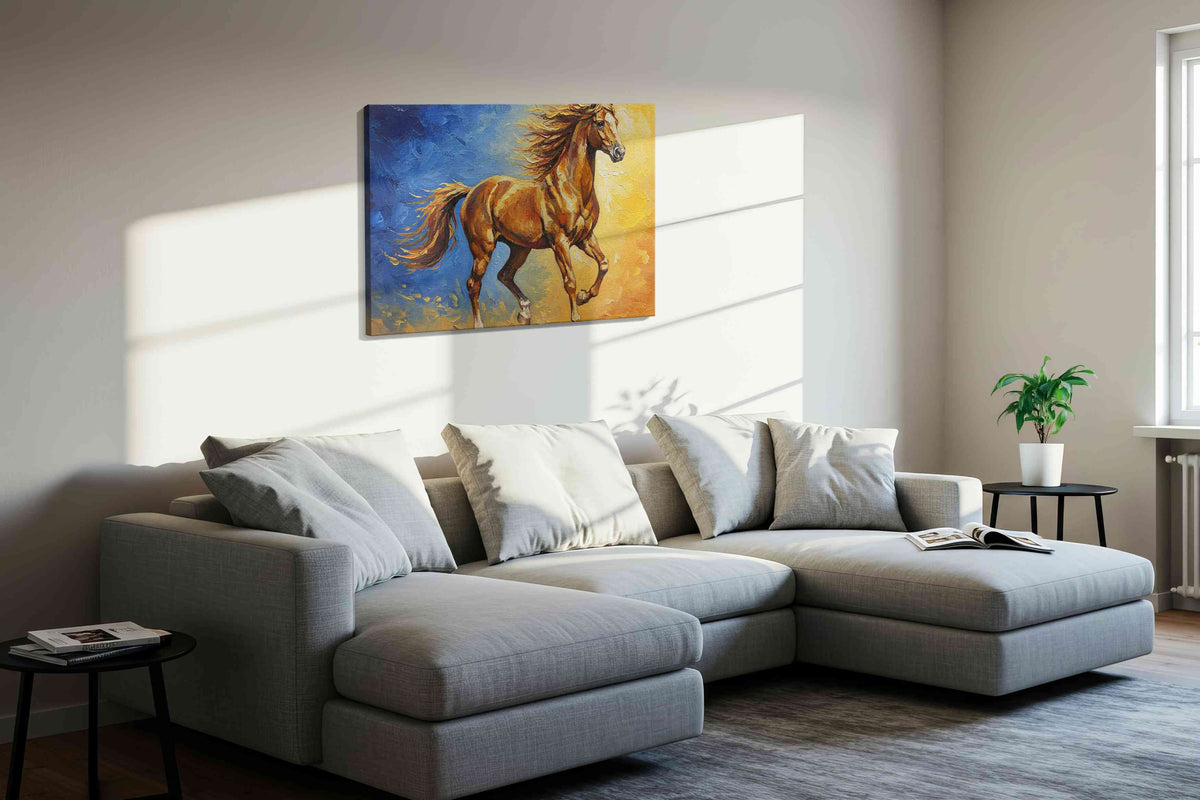 Gallop of the Elements – horses canvas wall art, gallery-wrapped, ready to hang