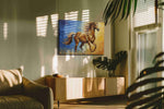 Gallop of the Elements horses canvas print, on wall, lifestyle preview