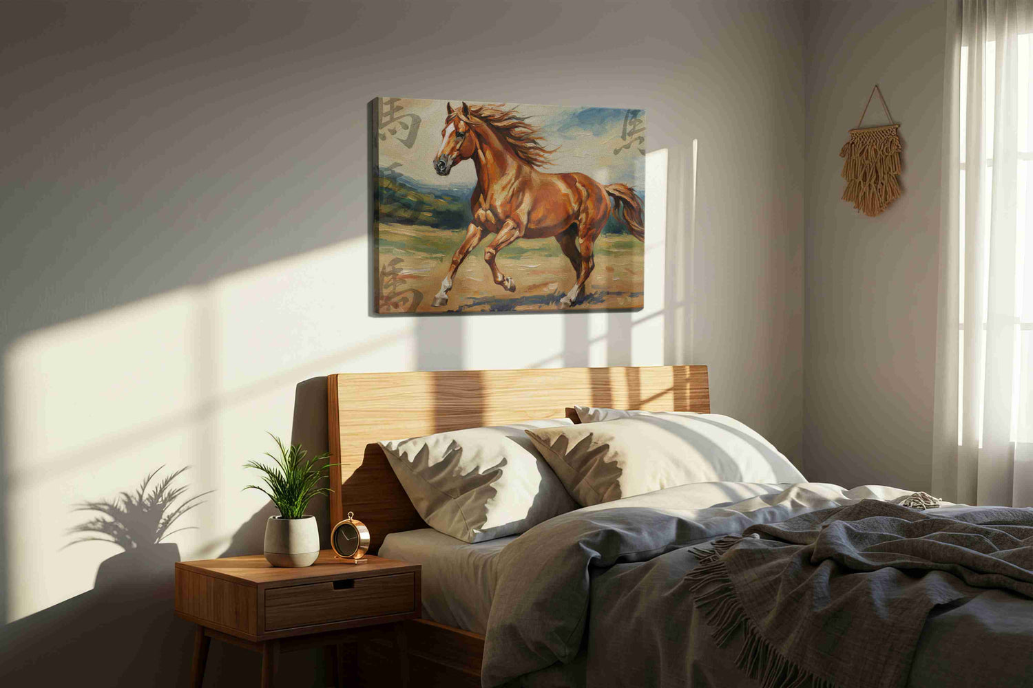 Gallop of the Orient Wind – horses canvas wall art, gallery-wrapped, ready to hang