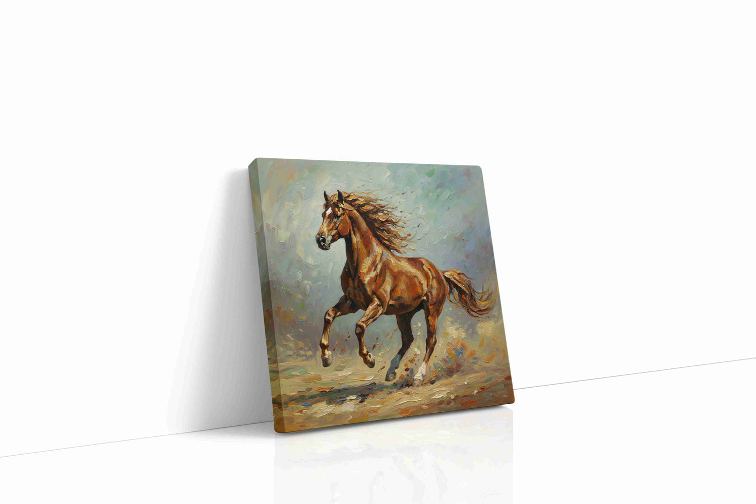 Galloping Grace in Motion horses canvas print, gallery-wrapped, ready to hang