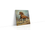 Galloping Grace in Motion horses canvas print gallery-wrapped square canvas studio shot