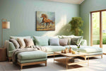 Galloping Grace in Motion horses canvas print, hanging on wall
