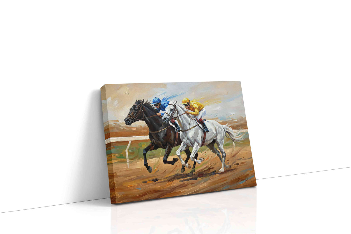 Galloping Thunderstorm horses canvas print, gallery-wrapped, ready to hang
