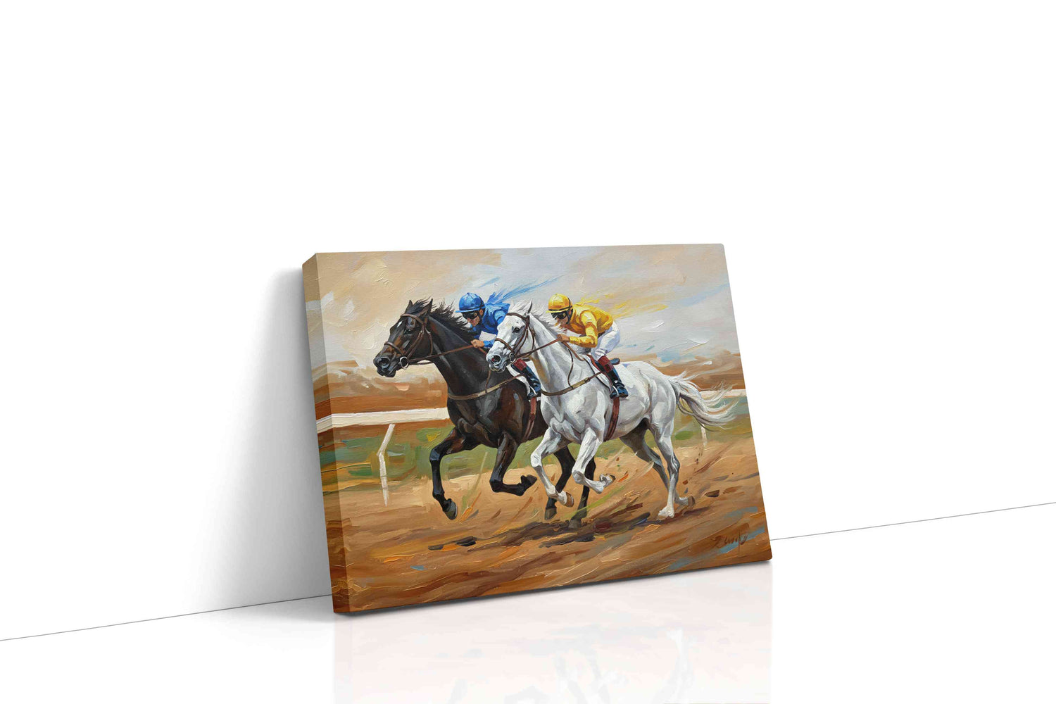 Galloping Thunderstorm horses canvas print, gallery-wrapped, ready to hang