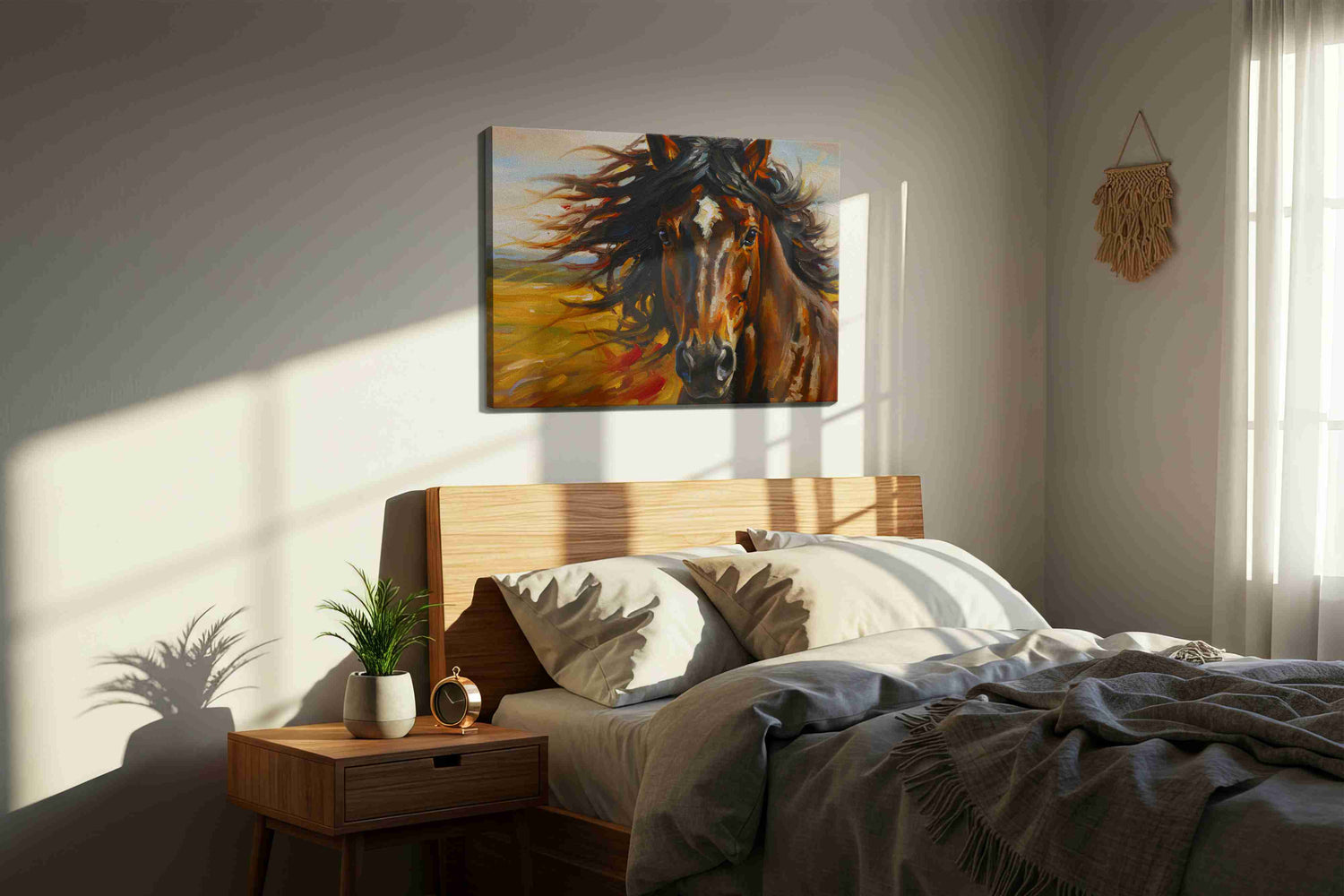 Galloping Zephyr – horses canvas wall art, gallery-wrapped, ready to hang