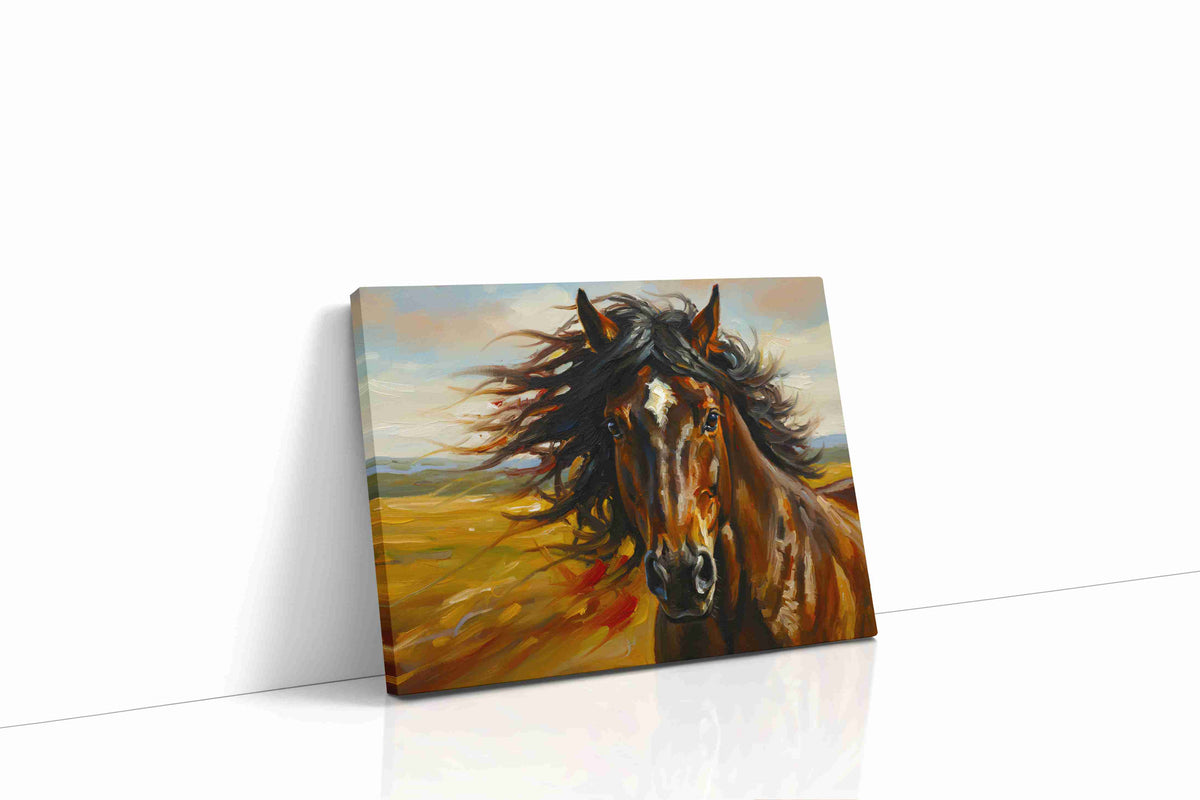 Galloping Zephyr horses canvas print, gallery-wrapped, ready to hang
