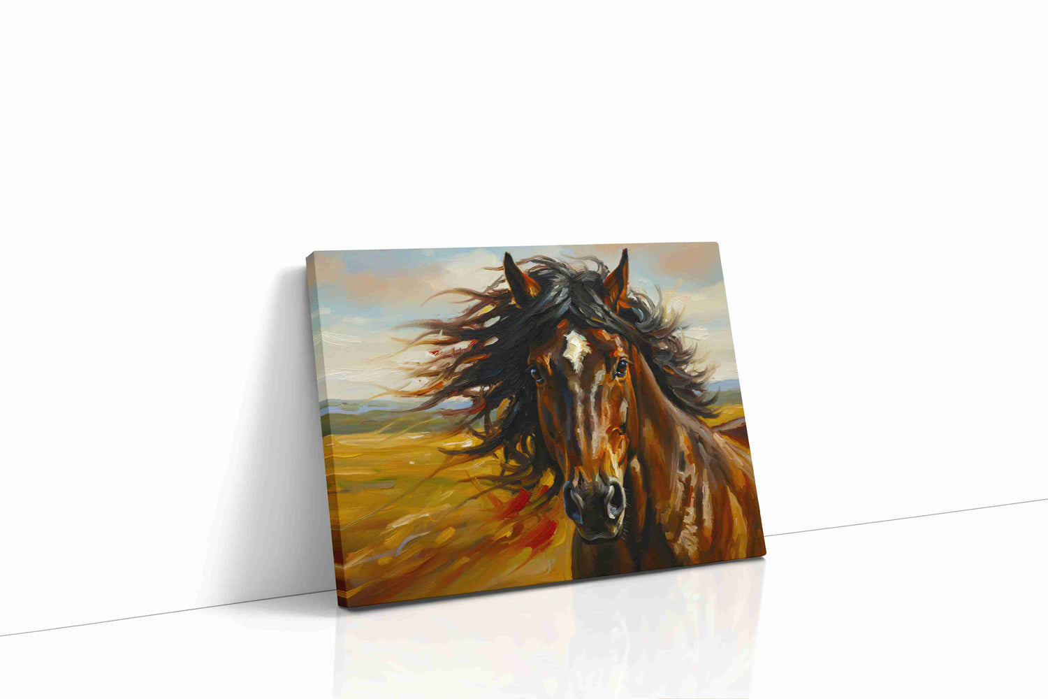 Galloping Zephyr horses canvas print, gallery-wrapped, ready to hang