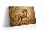 Golden Gallop in Motion horses canvas print gallery-wrapped landscape canvas studio shot