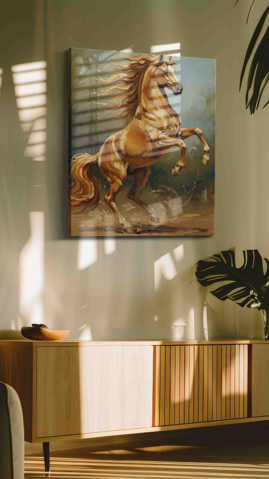 Majestic Equine Dance horses canvas print, on wall, lifestyle preview