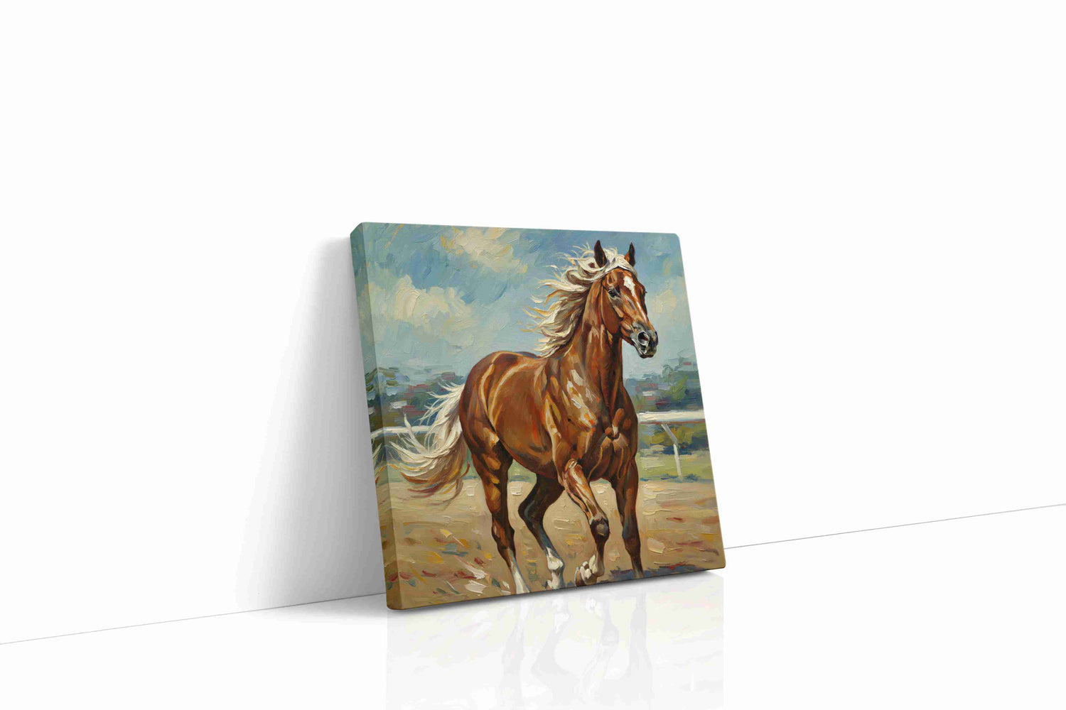 Majestic Gallop in Sunlight horses canvas print, gallery-wrapped, ready to hang