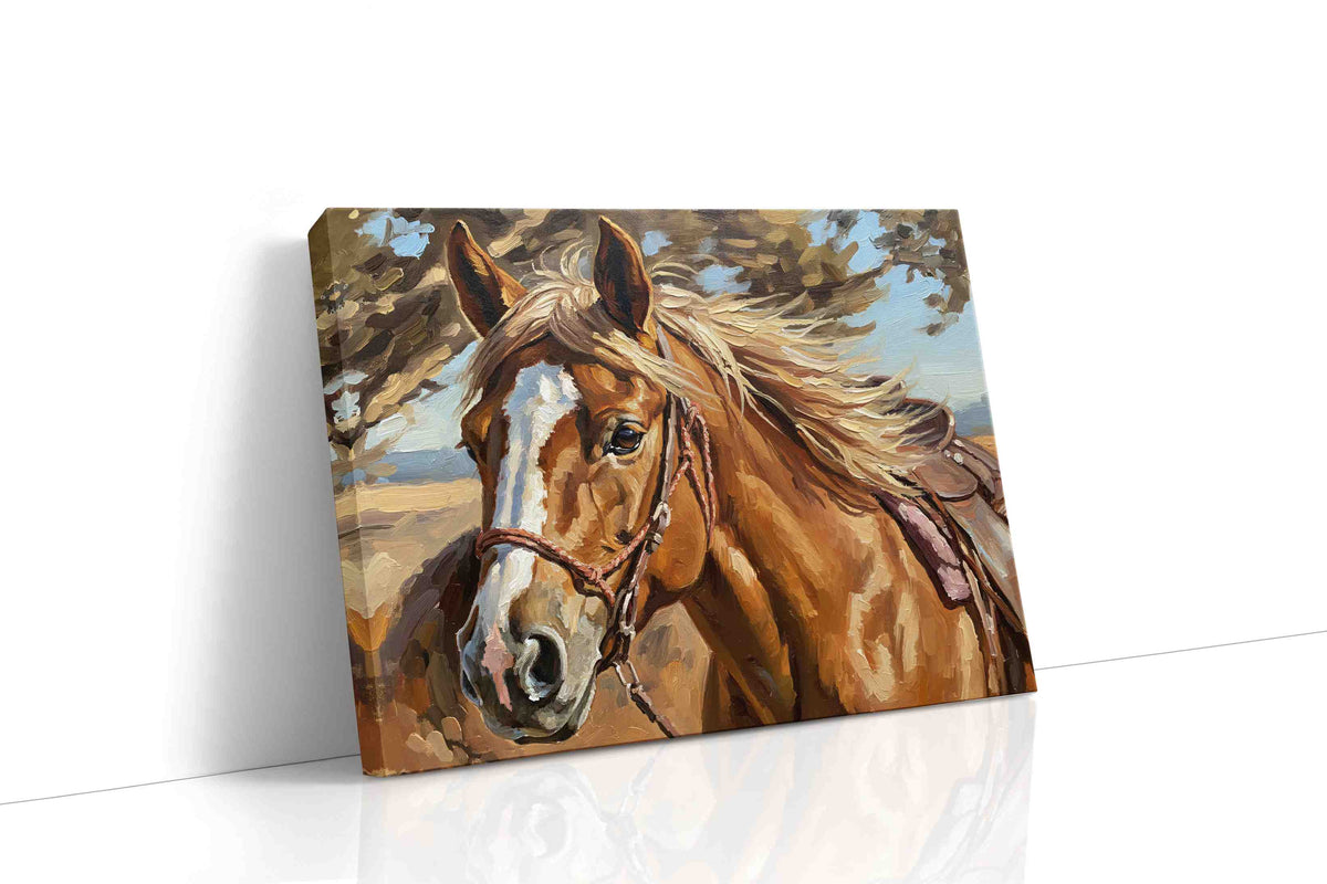 Majestic Gallop in the Breeze horses canvas print gallery-wrapped landscape canvas studio shot