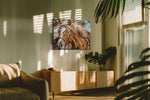 Majestic Gallop in the Breeze horses canvas print, hanging on wall