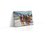 Majestic Winter Journey horses canvas print, gallery-wrapped, ready to hang