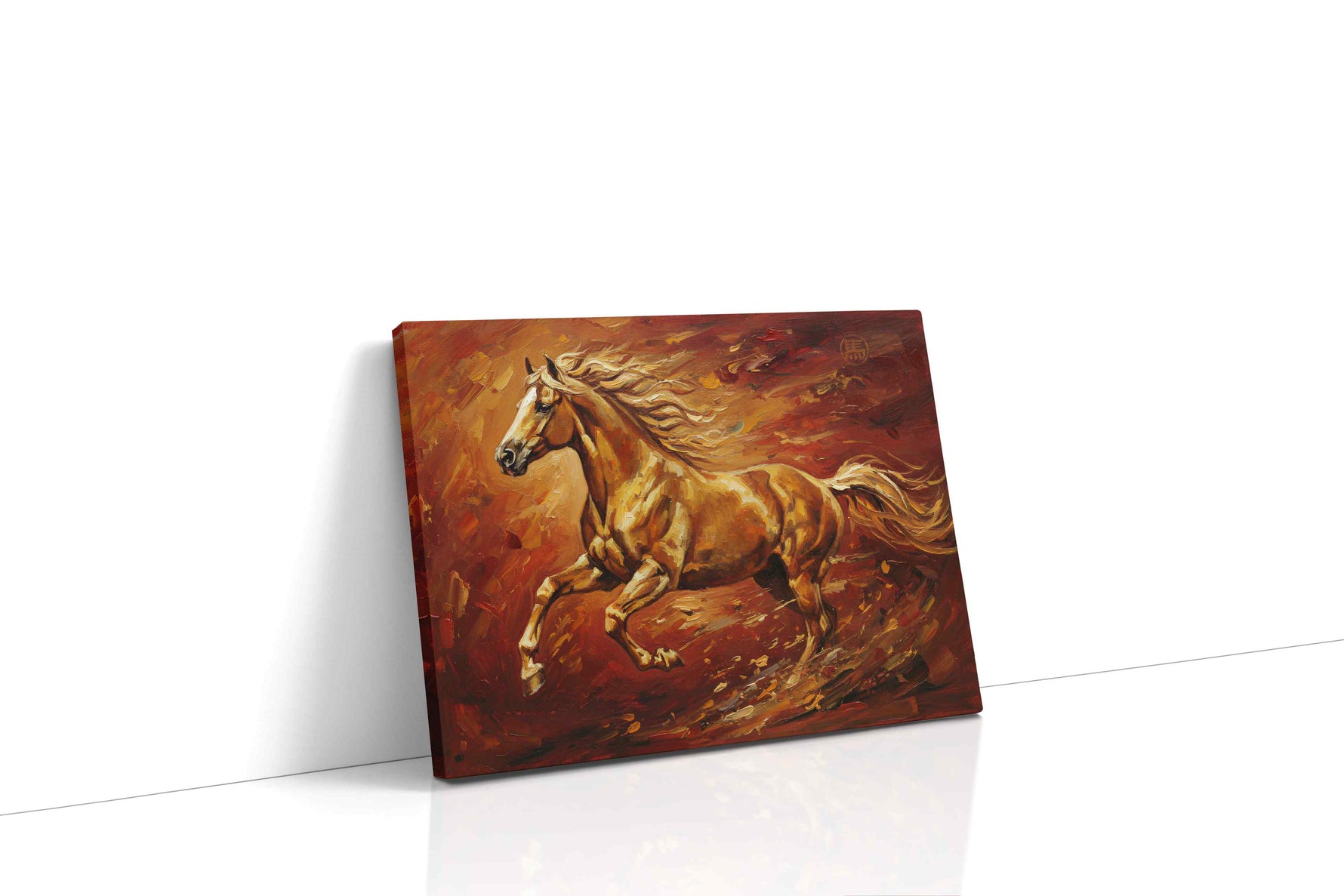 Spirit of the Fiery Stallion horses canvas print, gallery-wrapped, ready to hang