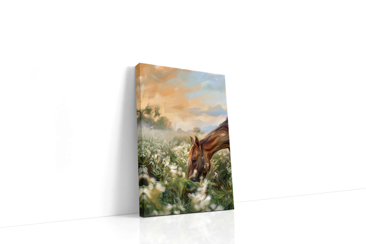 Whispering Meadows horses canvas print gallery-wrapped portrait canvas studio shot