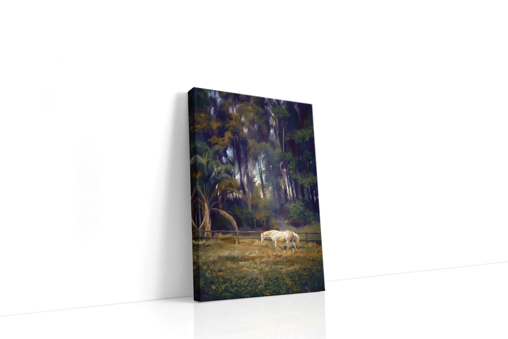 Whispers in the Glade landscape canvas print gallery-wrapped portrait canvas studio shot
