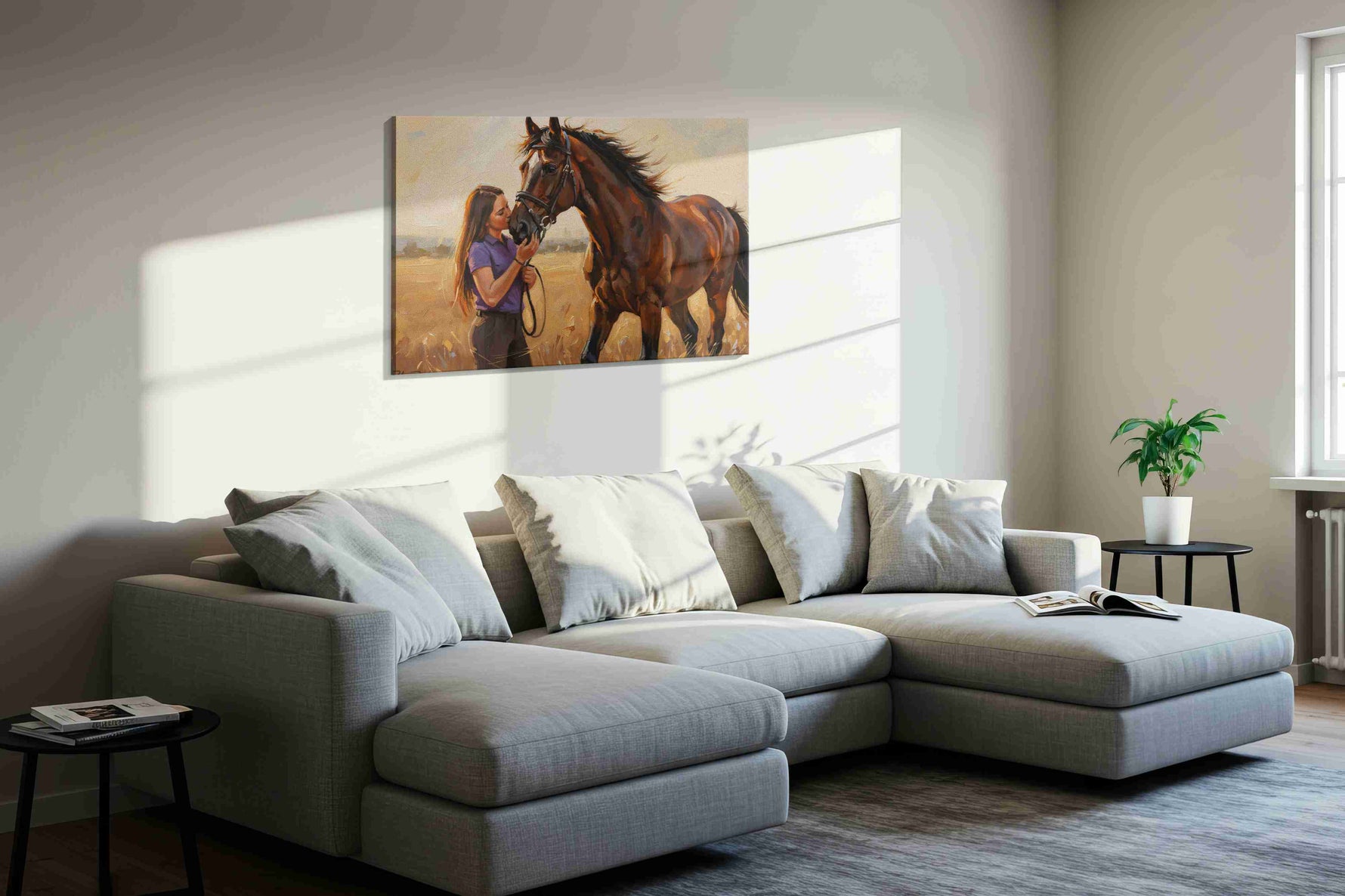 Whispers of the Equestrian Heart horses canvas print, gallery-wrapped, ready to hang — view 2