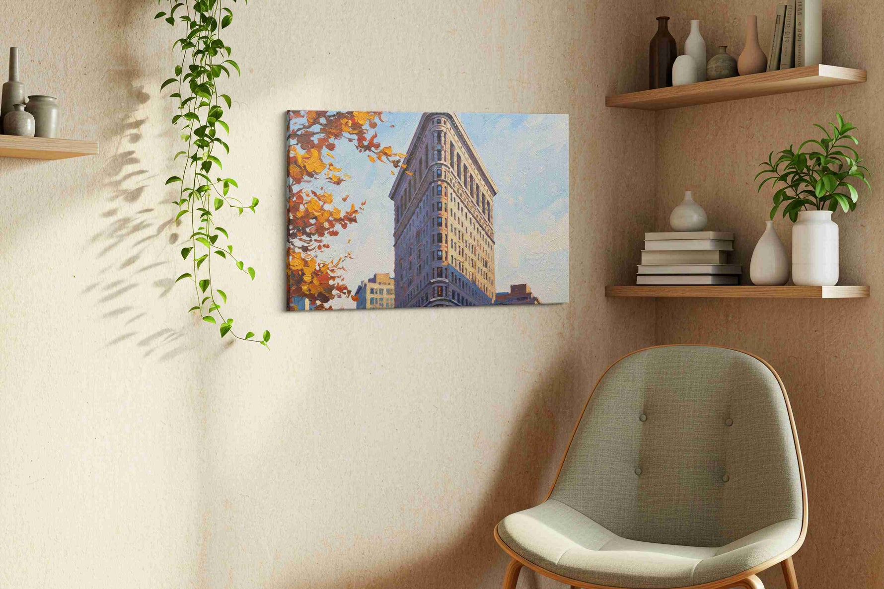 Autumn Elegance on 5th Avenue – landmarks canvas wall art, gallery-wrapped, ready to hang