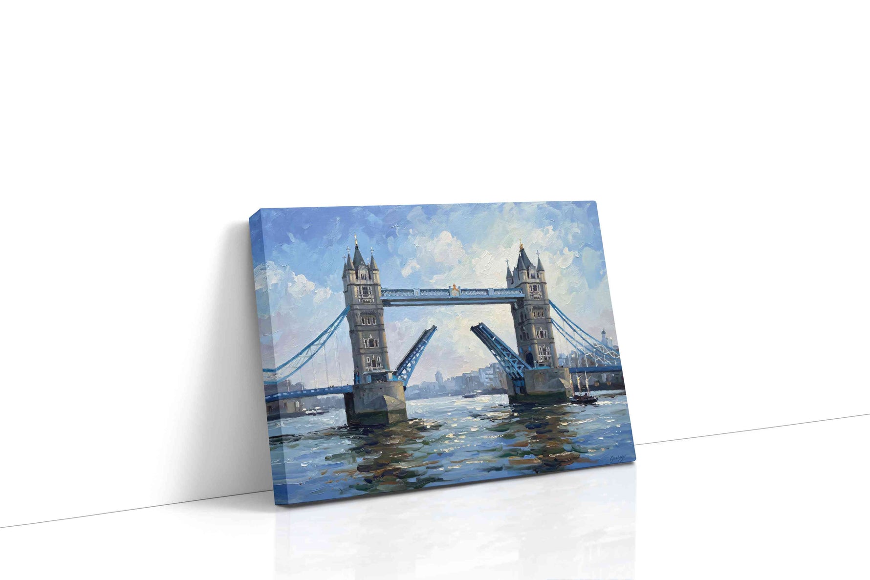 Bridging the Clouds landmarks canvas print, gallery-wrapped, ready to hang