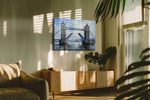 Bridging the Clouds landmarks canvas print in a contemporary interior mockup