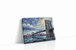 Brushstrokes of Brooklyn Skies urban canvas print, gallery-wrapped, ready to hang