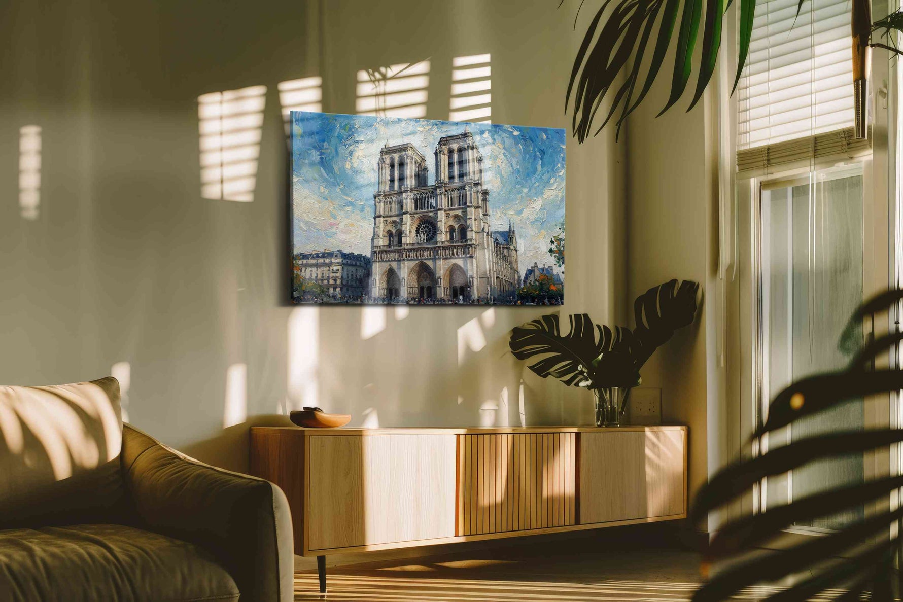 Echoes of Epiphany landmarks canvas print in a contemporary interior mockup