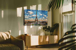 Eiffel Dreamscape landmarks canvas print, on wall, lifestyle preview