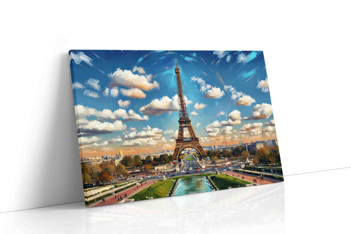 Eiffel Dreamscape landmarks canvas print gallery-wrapped landscape canvas studio shot