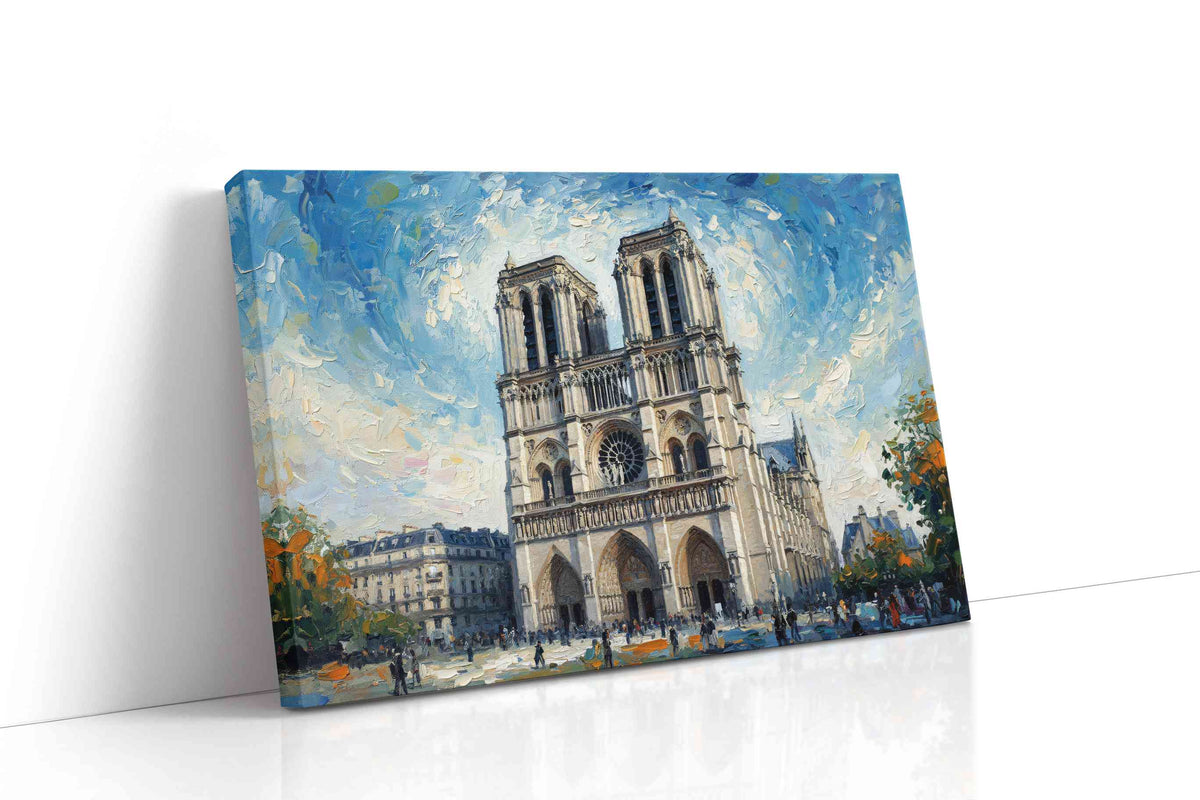 Eternal Majesty of Notre-Dame landmarks canvas print, gallery-wrapped, ready to hang