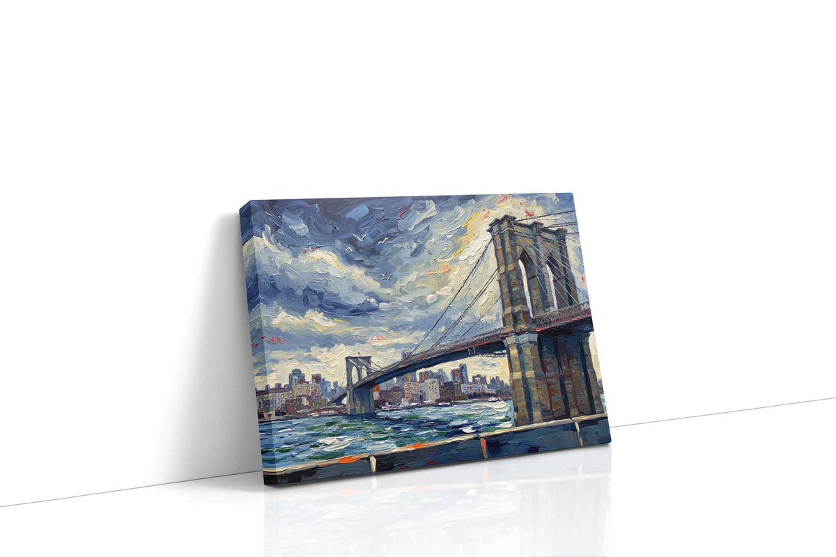 Ethereal Cityscape Crossing landscape canvas print, gallery-wrapped, ready to hang
