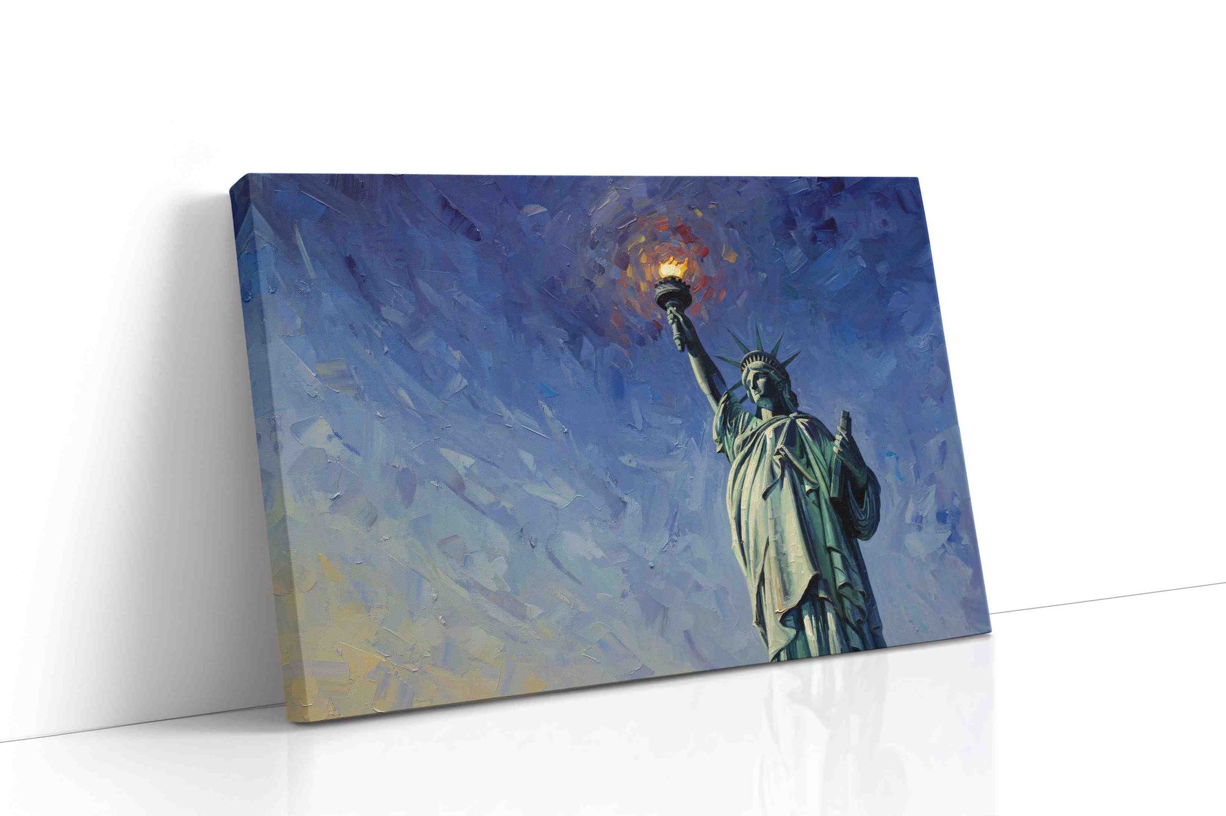 Liberty's Radiant Dawn landmarks canvas print gallery-wrapped landscape canvas studio shot
