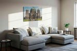 Majestic Dome of History landmarks canvas print, displayed in a living room