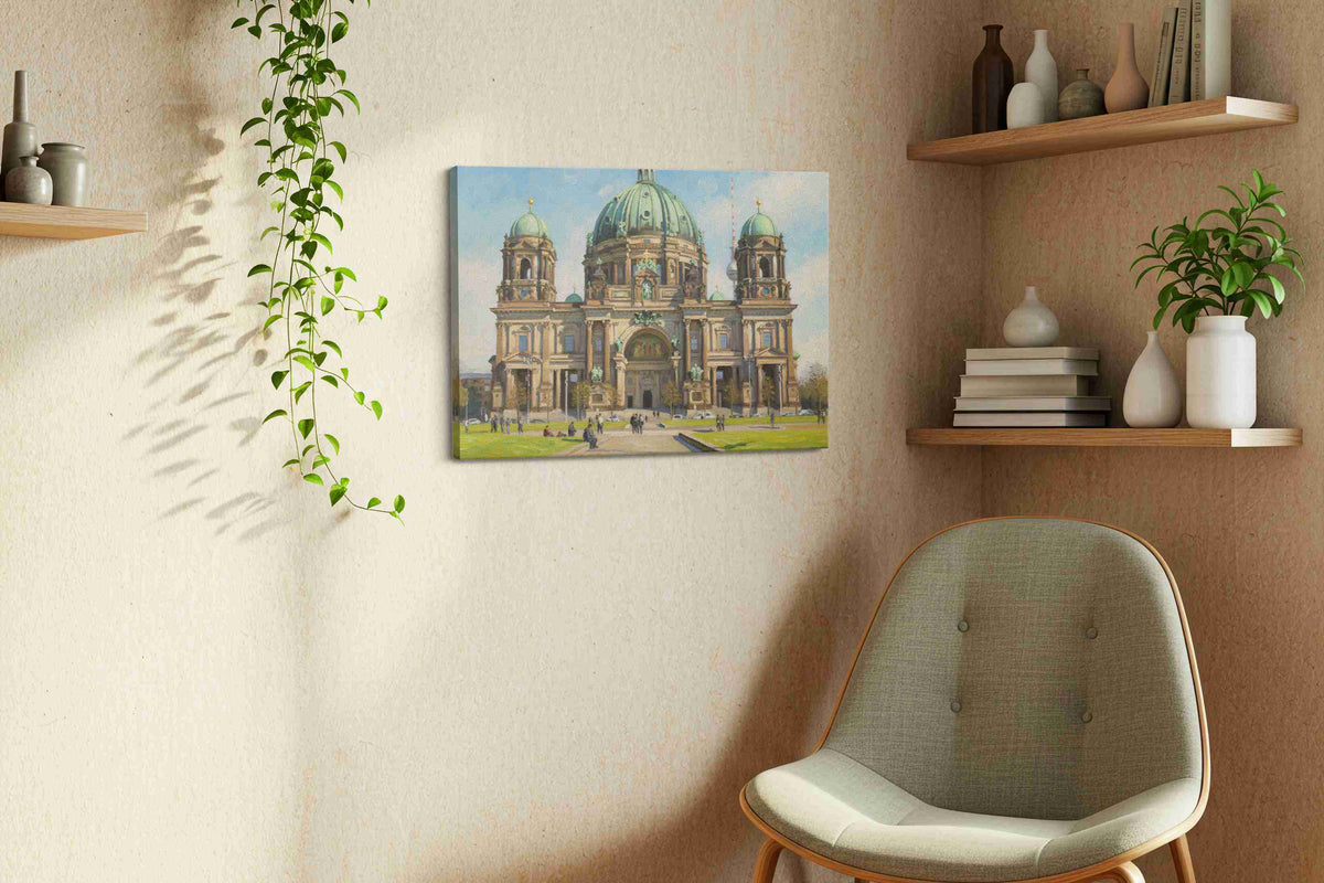 Majestic Dome of History landmarks canvas print styled in a living room