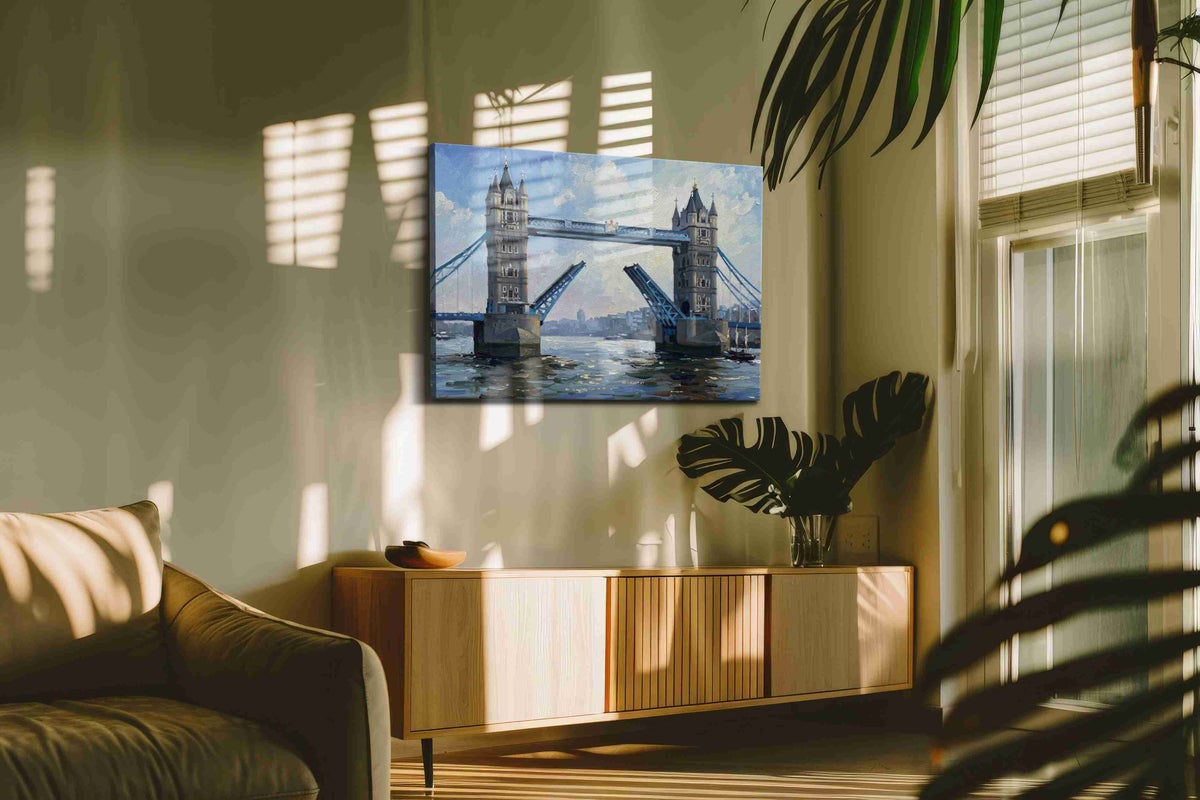 Opening to the Horizon landmarks canvas print, on wall, lifestyle preview