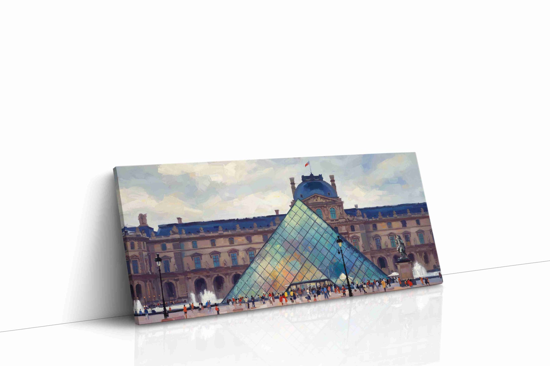 Reflections of History landmarks canvas print gallery-wrapped landscape canvas studio shot