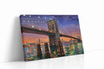 Twilight Over the Bridge landmarks canvas print gallery-wrapped landscape canvas studio shot