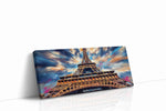 Whirlwind Over Paris landmarks canvas print gallery-wrapped landscape canvas studio shot
