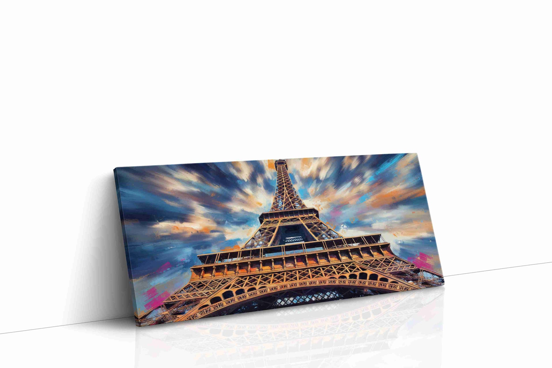 Whirlwind Over Paris landmarks canvas print, gallery-wrapped, ready to hang