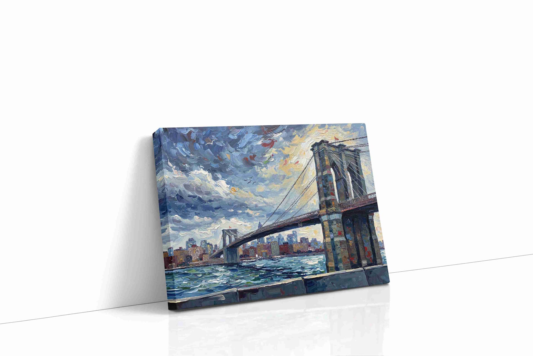 Whispers of the Brooklyn Sky landmarks canvas print gallery-wrapped landscape canvas studio shot