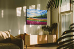 Blossoming Horizons landscape canvas print in a contemporary interior mockup
