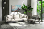 Blossoms Over Tranquil Temples – landscape canvas wall art, gallery-wrapped, ready to hang
