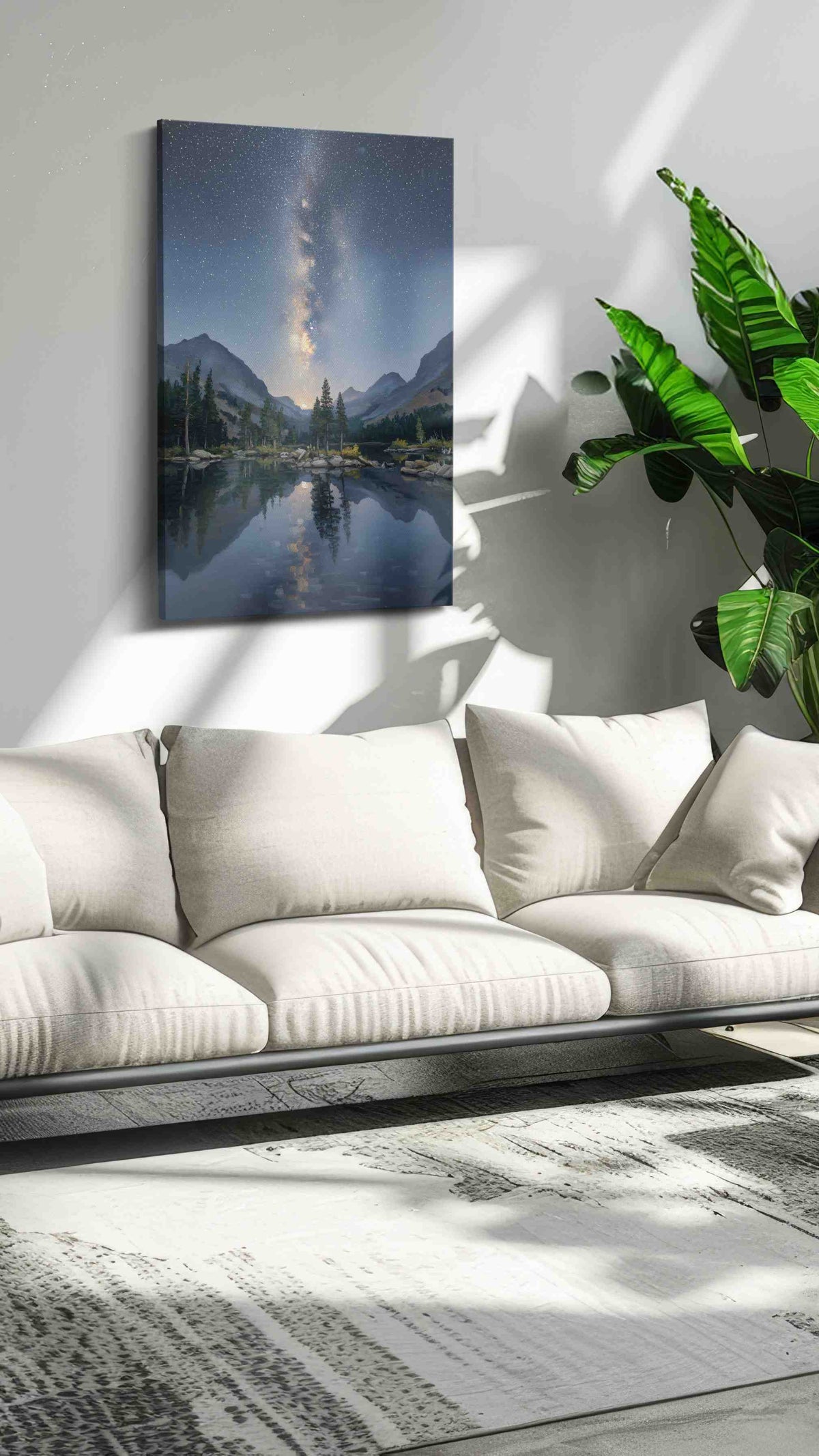 Celestial Reflections landscape canvas print, on wall, lifestyle preview