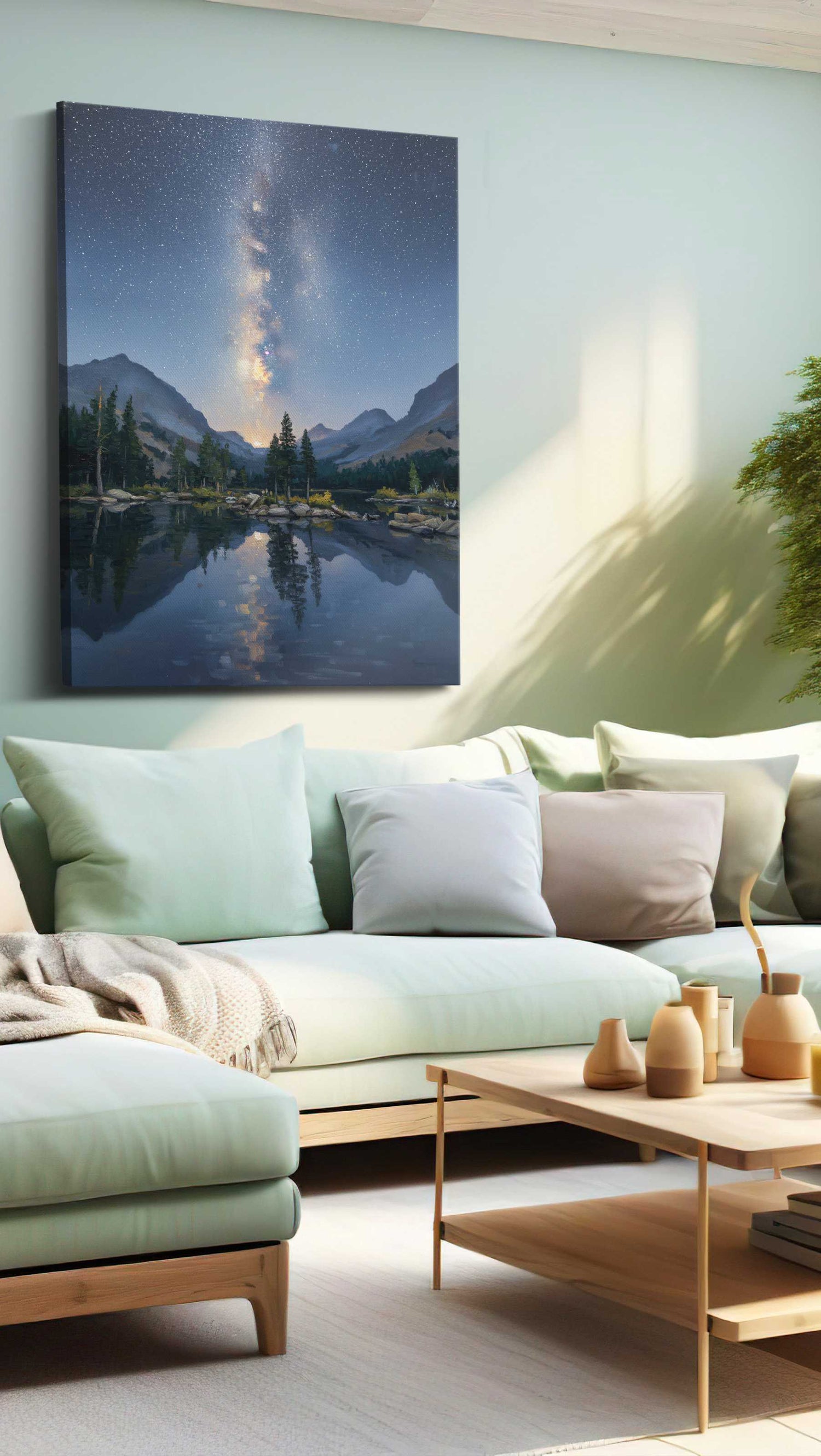 Celestial Reflections – landscape canvas wall art, gallery-wrapped, ready to hang
