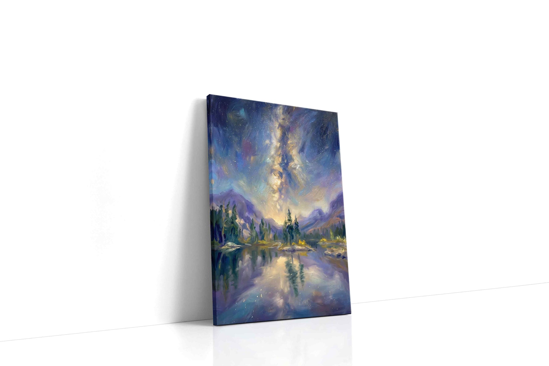Celestial Reflections at Dusk landscape canvas print gallery-wrapped portrait canvas studio shot