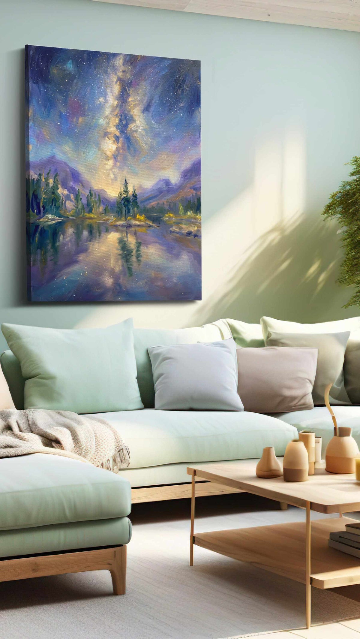 Celestial Reflections at Dusk – landscape canvas wall art, gallery-wrapped, ready to hang