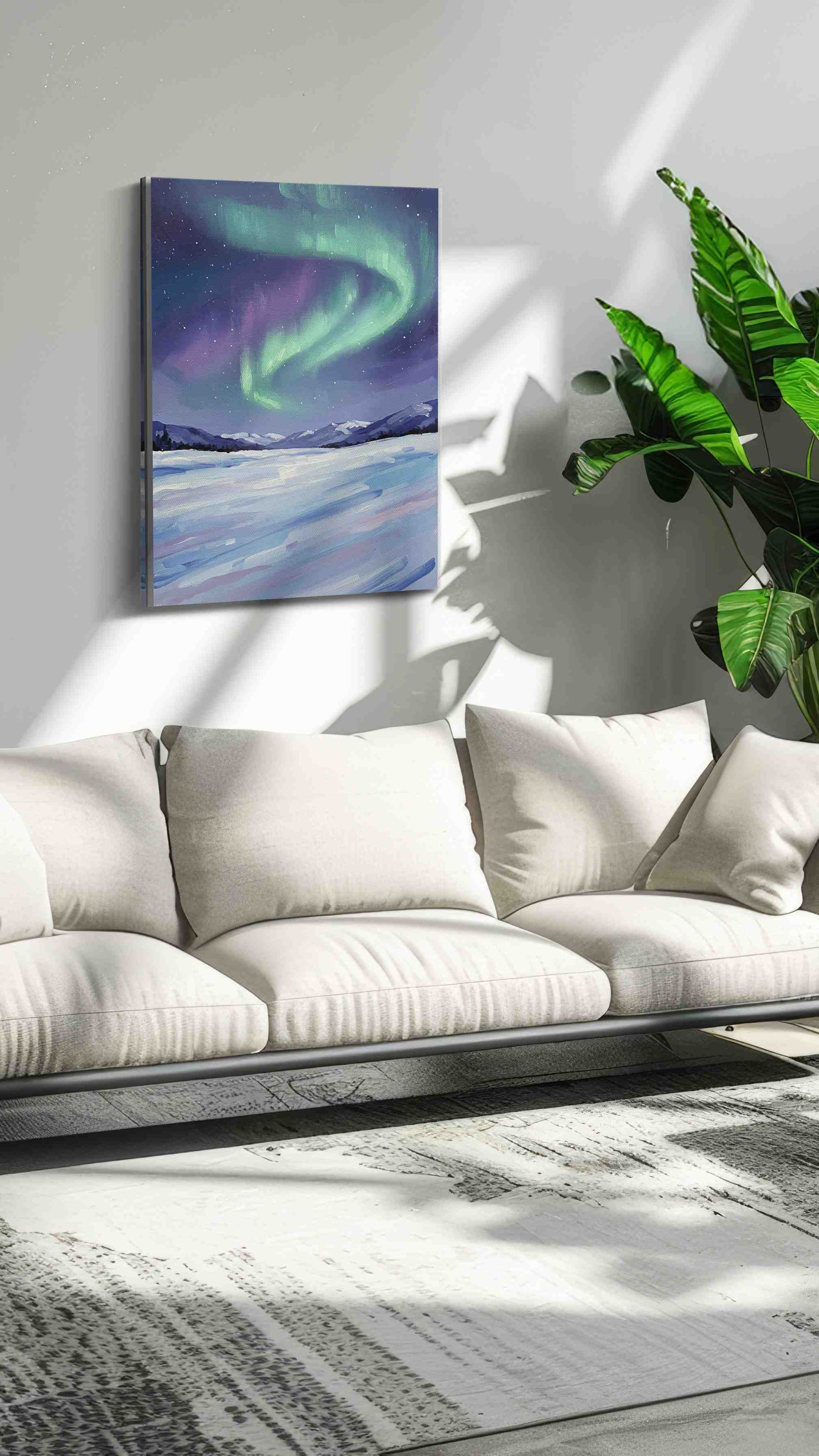 Celestial Symphony landscape canvas print, on wall, lifestyle preview